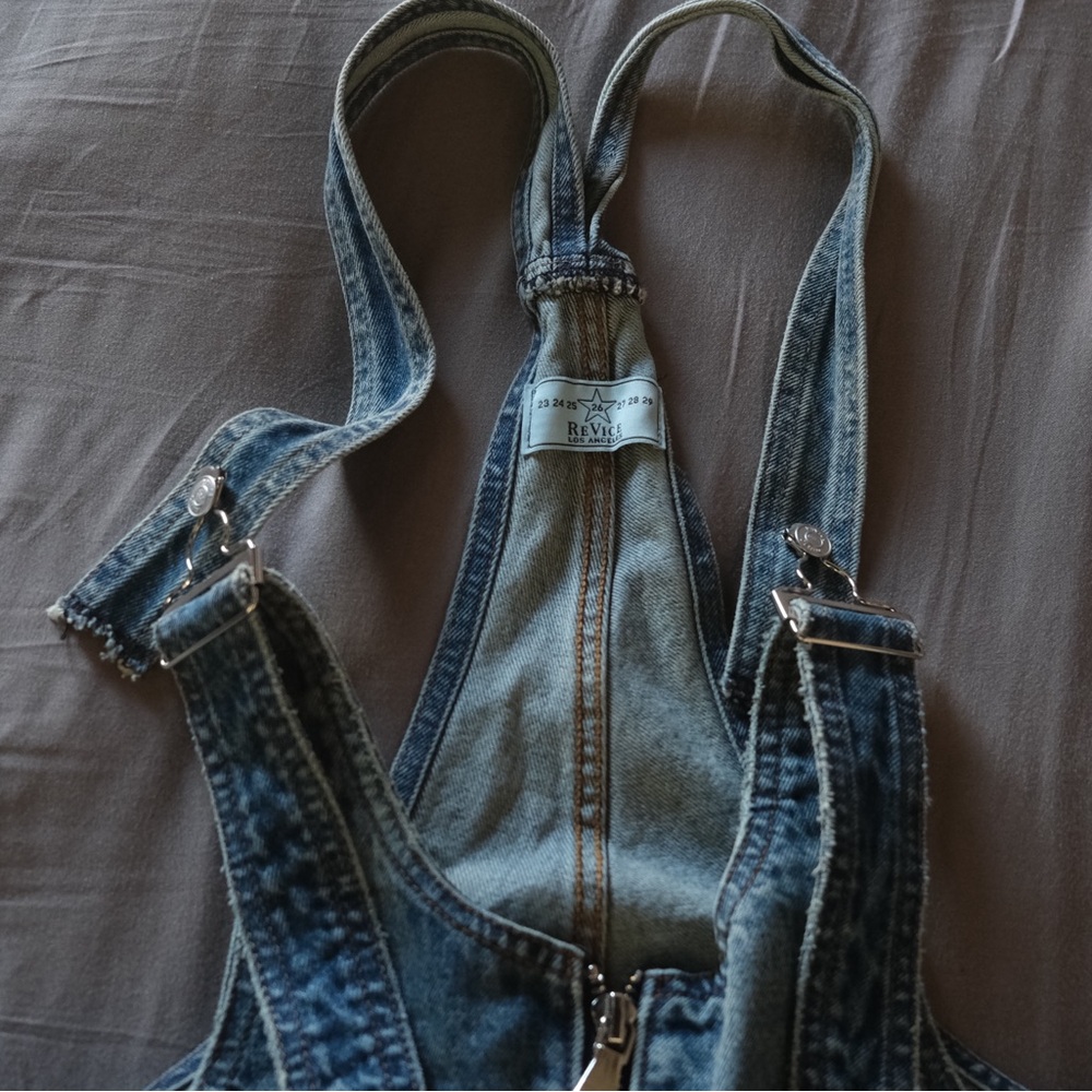 Plunge zip painters patch overalls